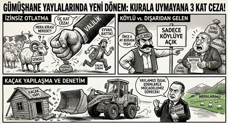 Yaylalarda Kaçak Hayvan Otlatana Darbe!