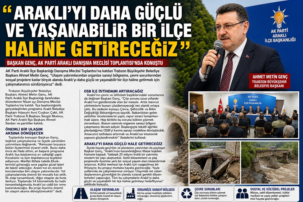 Başkan Genç’ten Araklı’ya Müjde Yağmuru: Çöp ve Yol Sorunu Çözülüyor