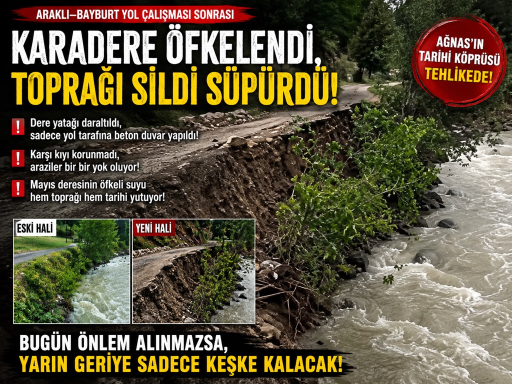 Karadere’de Dere Yatağı Daraldı, Tarih ve Toprak Suya Teslim Oldu!
