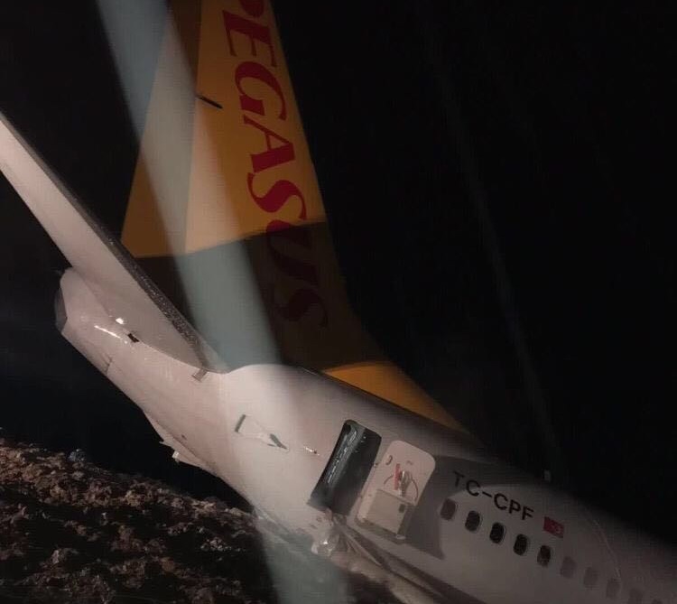 Ankara -Trabzon Uçağı Pistten Çıktı