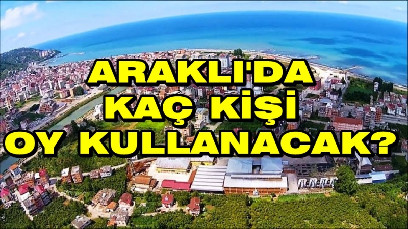 Araklı'da Kaç Kişi Oy Kullanacak?