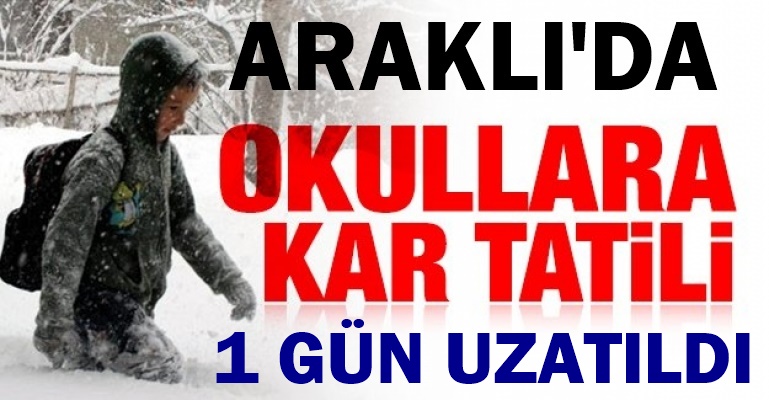 Son dakika... Trabzon'da Kar Tatili 1 Gün Daha Uzadı