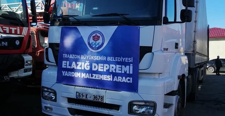 Trabzon'dan Elazığ Deprem Bölgesine Yardım