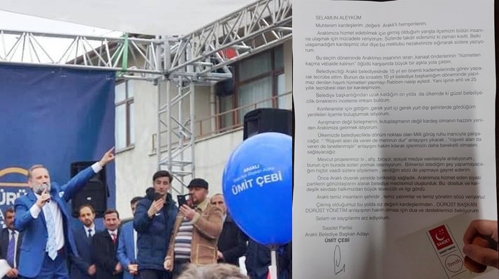 Ümit Başkandan Araklı Halkına Son Mektup!